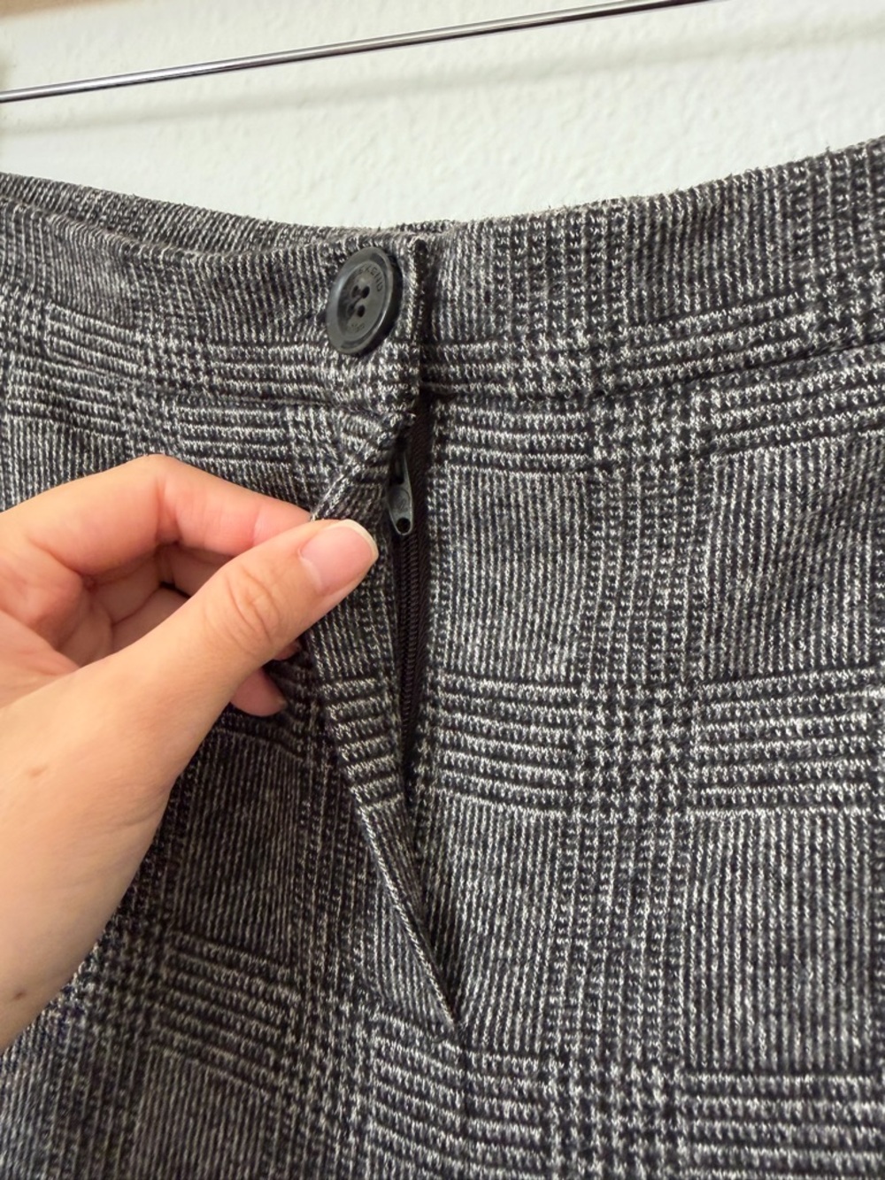 Max Mara Brushed Wide Leg Pants Trousers High Rise Plaid Size 12 Office Academia - Picture 2 of 8